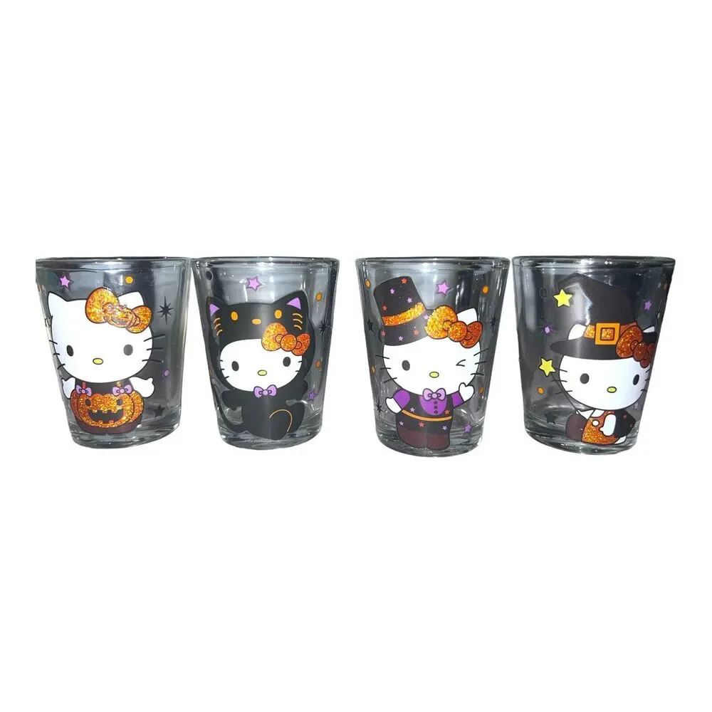 Hello Kitty Halloween Glassware Set of 4 Shot Glass New